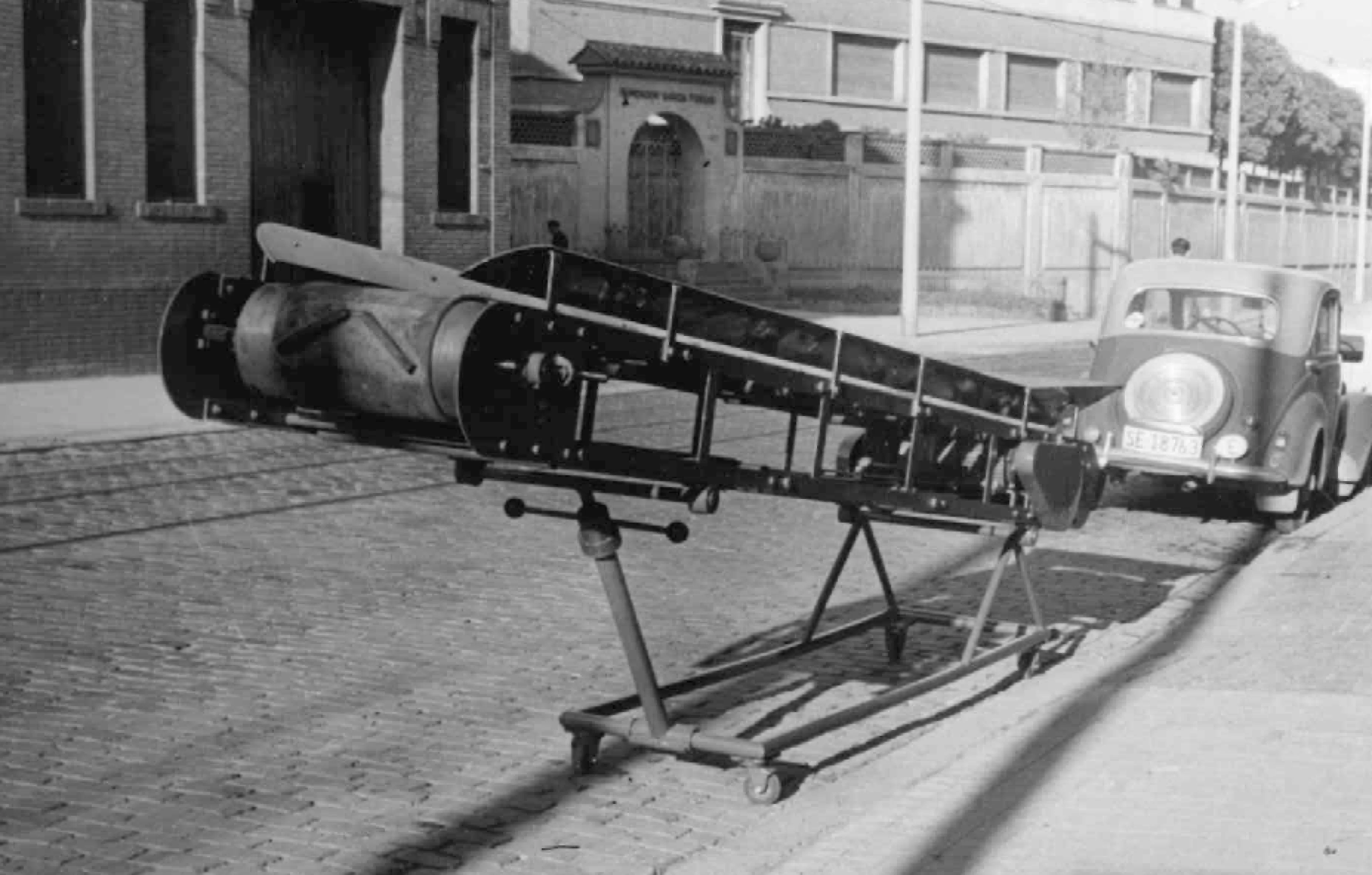 Ancienne Photographie des ateliers et convoyeurs de Renau Transportadors S.L